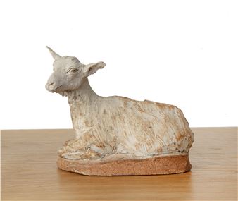 Studio pottery model of a goat - Graham Piggott
