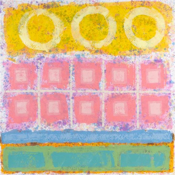 Abstract with tiled geometric forms