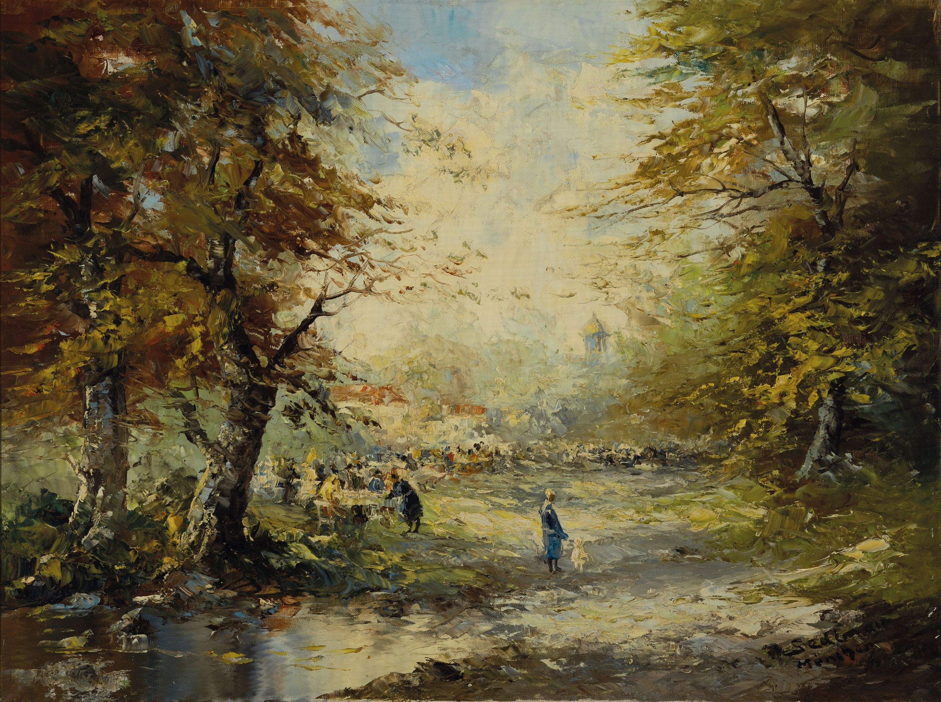 Artwork by Veronika Sedlmair, excursion restaurant at the gates of Munich, Made of oil / canvas