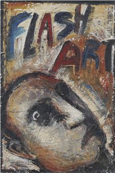 Sans titre, projet d’affiche pour Flash Art, 1985 - Philippe Cognée