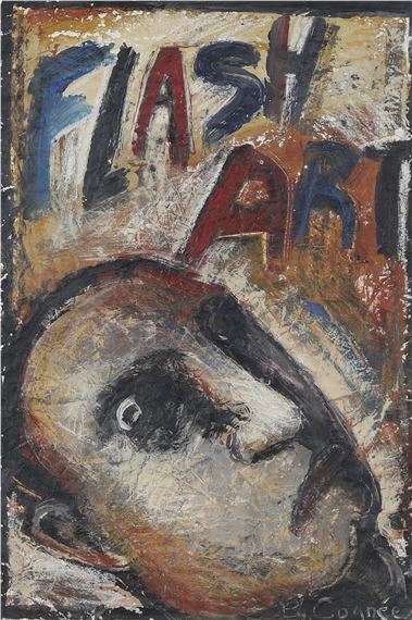 Sans titre, projet d’affiche pour Flash Art, 1985 - Philippe Cognée