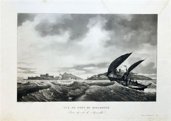 VUE du PORT by Ambroise-Louis Garneray, Between 1823 and 1832