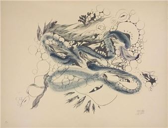 MA SAKO Lithograph signed lower right and numbered on - MA Sako