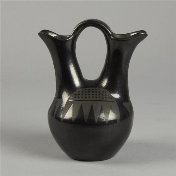 Black on Black Wedding Vase by Maria Montoya Martinez, ca. 1923 - 1925