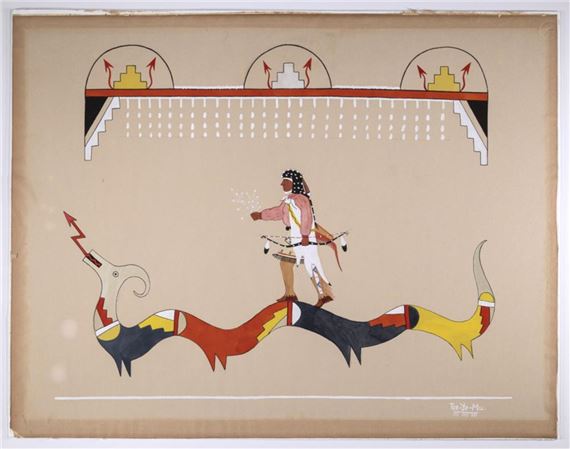 Untitled (Dancer with Avanyu by Romando Vigil