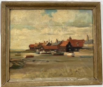 A view of the far end of Coast Road, West Mersea - Frederick Bertrand Harnack