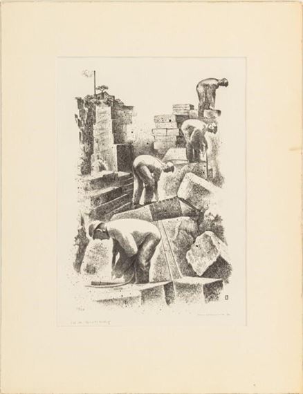 In a Quarry by Louis Lozowick, 1936