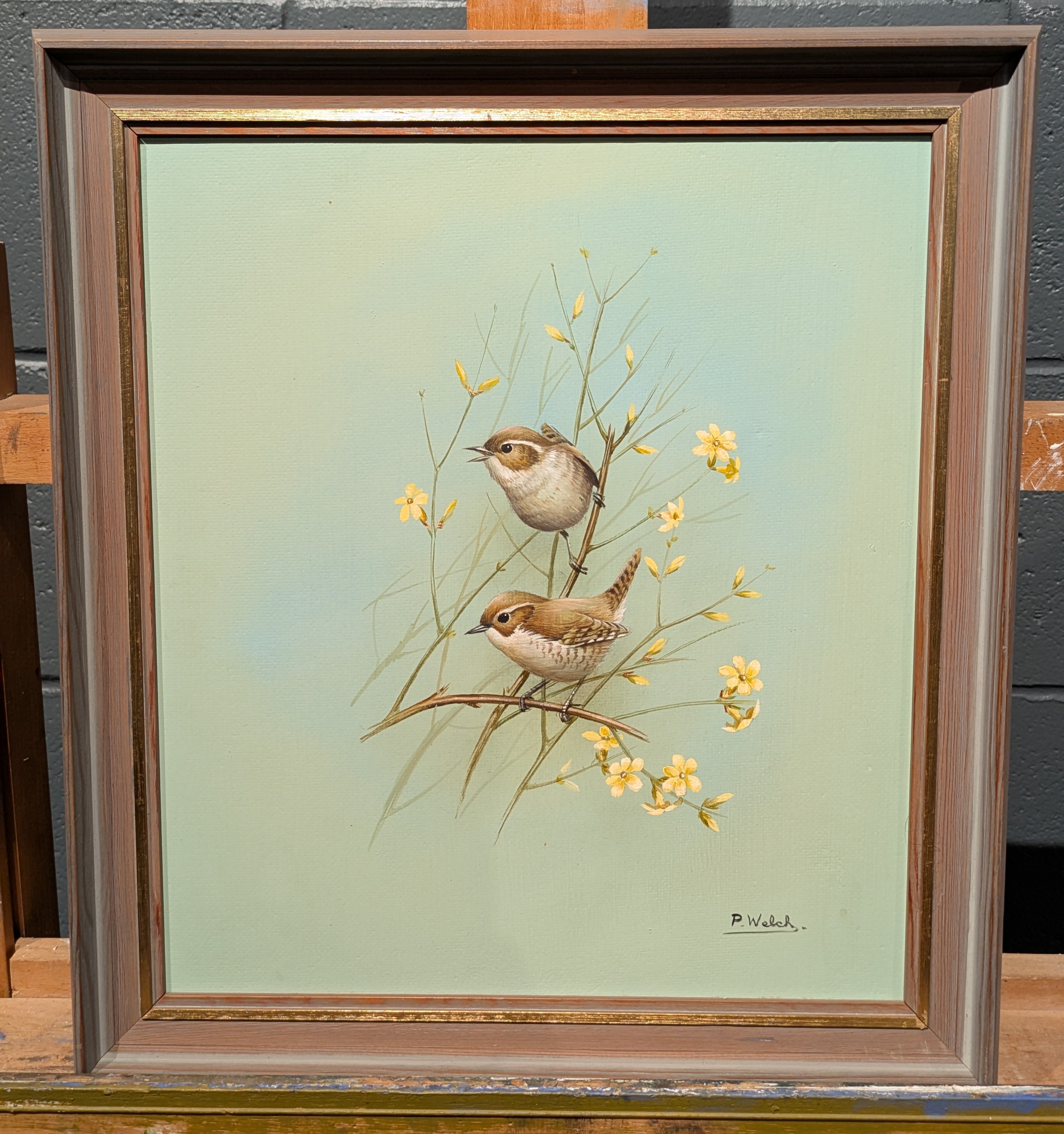 Artwork by P. Welch, A Collection Of Four Ornithological Oil Paintings, Made of oil on board