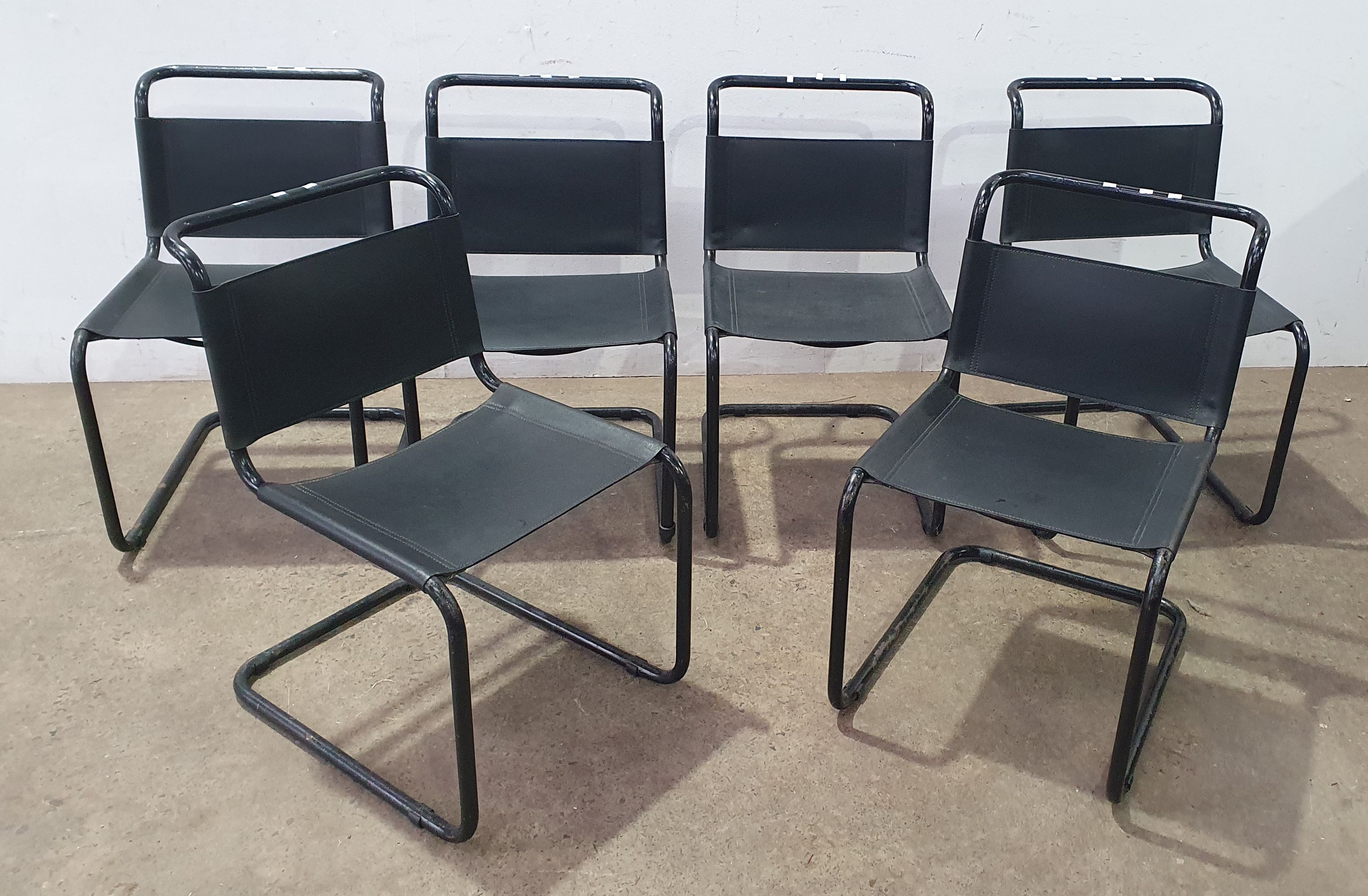 Artwork by Mart Stam, CHAIRS, Made of leather seats