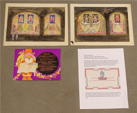 Pair of Christmas holiday window designs in Germany - Franz Paul Glass