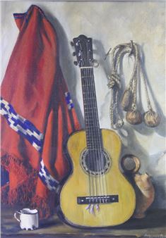 PONCHO Y GUITARRA - Andres Gomez Bustillo