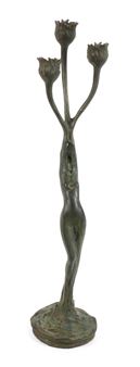 Figürlicher Leuchter Jugendstil - Firmin Bate