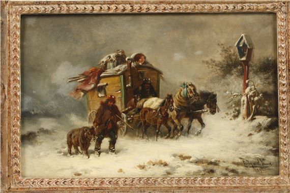 Fahrendes Volk im Winter - Fritz van der Venne