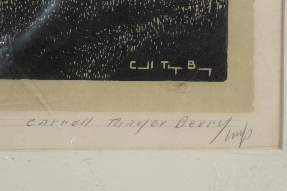 Artwork by Caroll Thayer Berry, PORT CLYDE – MAINE COAST, Made of Wood engraving on paper