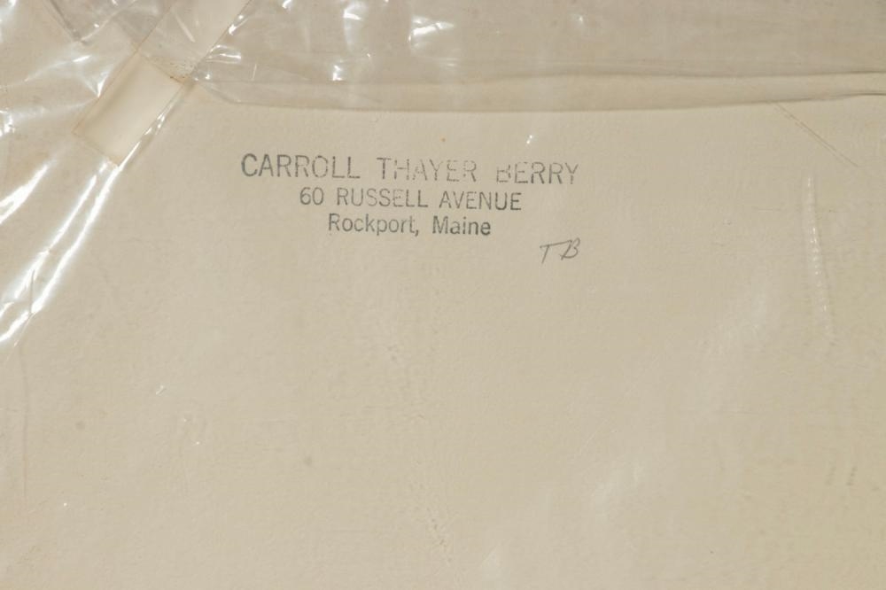 Artwork by Caroll Thayer Berry, PORT CLYDE – MAINE COAST, Made of Wood engraving on paper