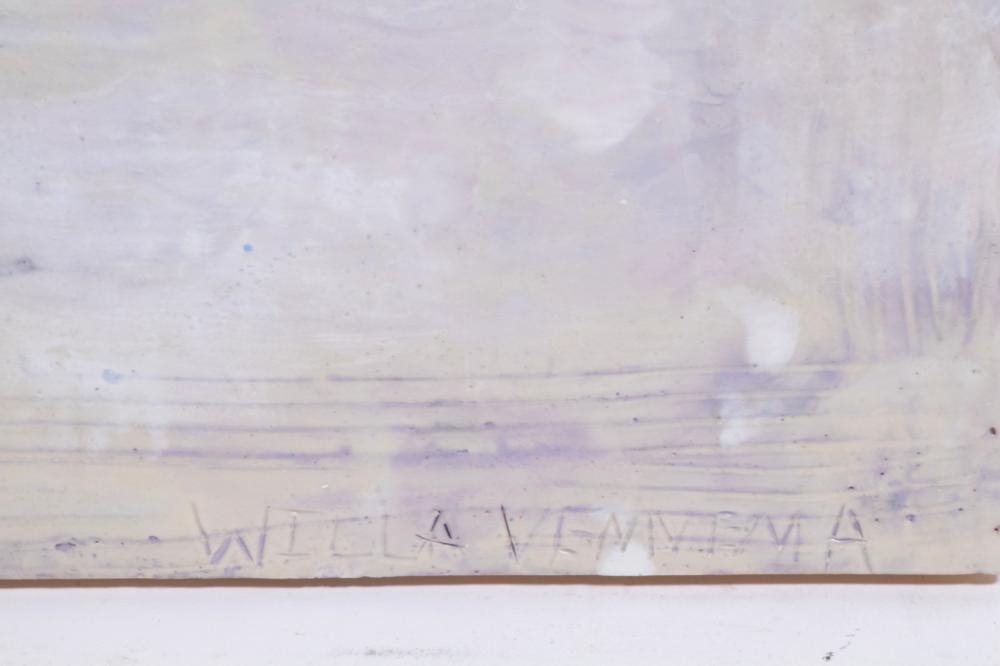 Artwork by Willa Vennema, White Roses, Made of encaustic on panel