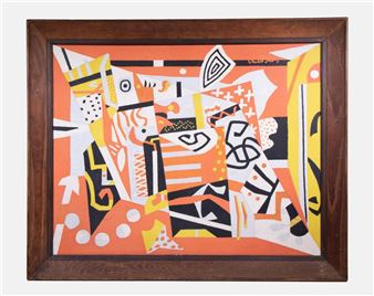 Hot Still-Scape for Six Colors; 7th Avenue Style - Stuart Davis