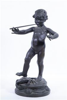 Young Pan Piping on the Beach - Janet Scudder