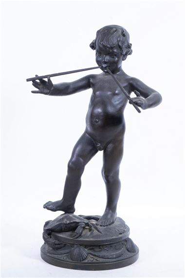 Young Pan Piping on the Beach - Janet Scudder