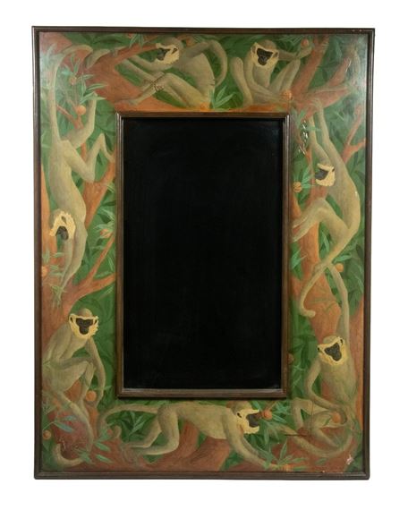 NANCY JOLLY LARGE MIRROR WITH PAINTED MONKEY FRAME - Nancy Jolly