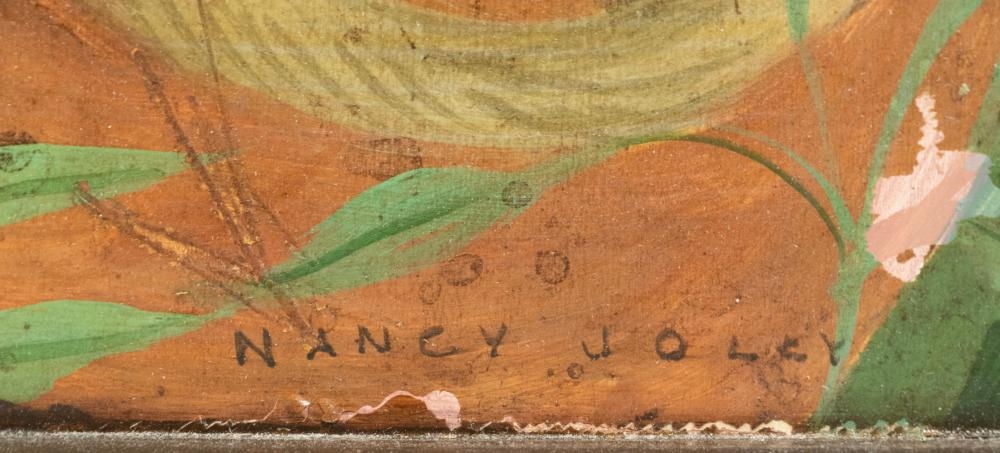 Artwork by Nancy Jolly, NANCY JOLLY LARGE MIRROR WITH PAINTED MONKEY FRAME, Made of Mirror