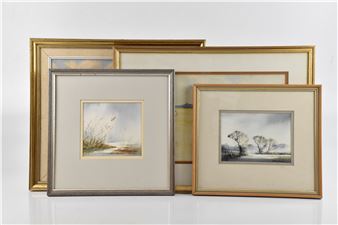 rural scene with windmill - Archie Wells