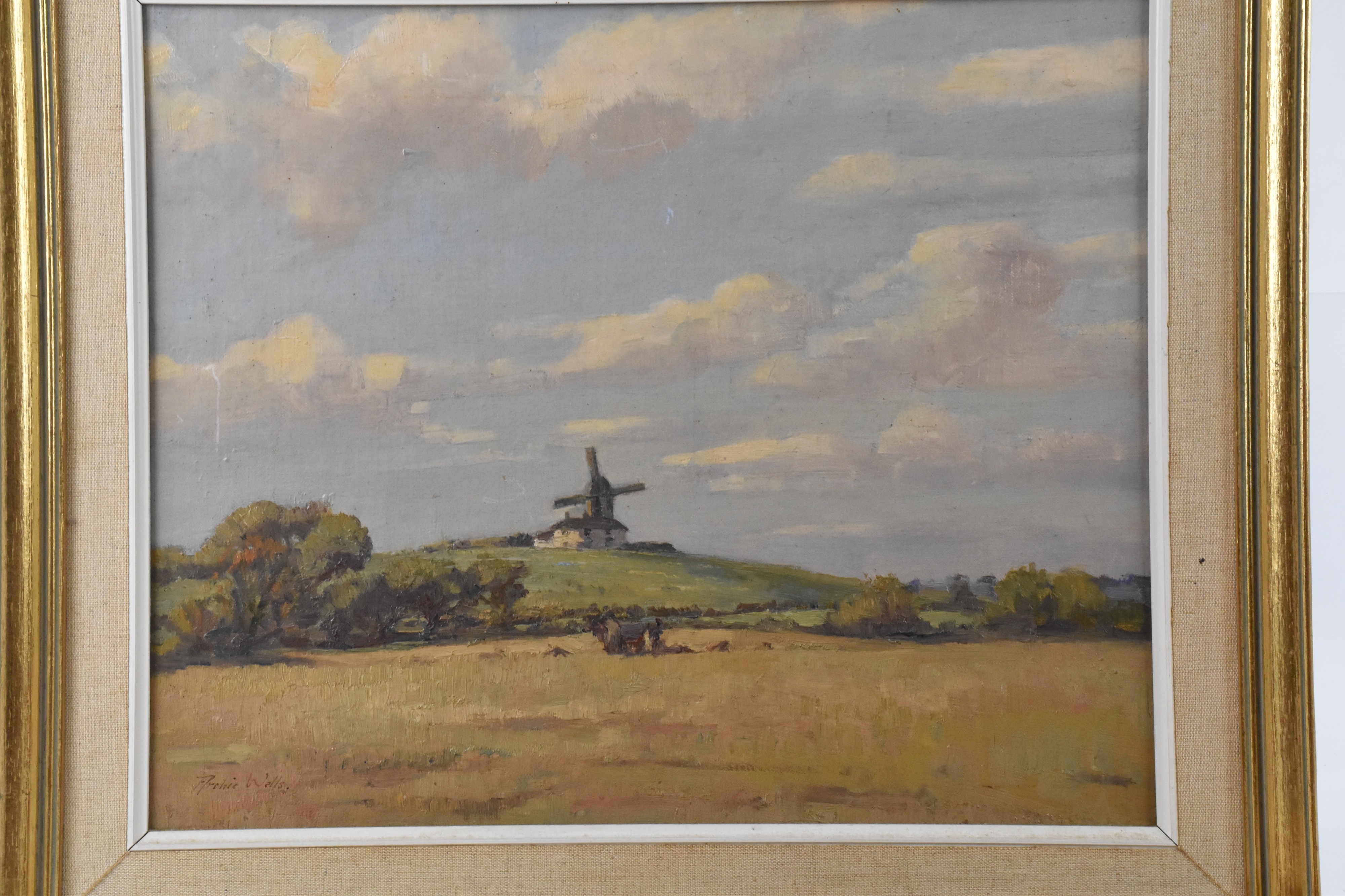 Archie Wells | rural scene with windmill | MutualArt