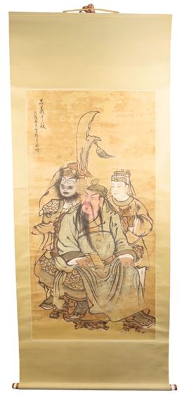 HANGING SCROLL OF PORTRAIT OF GUAN YU by Chinese School