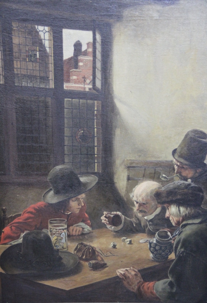 Artwork by Claus Meyer, PARTIDA DE DADOS, Made of oil on canvas