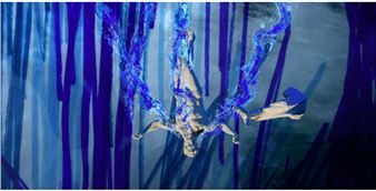 Julien Creuzet: Attila cataract your source at the feet of the green peaks will end up in the great sea blue abyss we drowned in the tidal tears of the moon - Institute for Contemporary Art, VCU