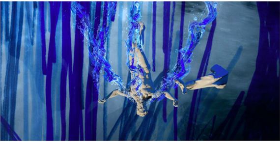 Julien Creuzet: Attila cataract your source at the feet of the green peaks will end up in the great sea blue abyss we drowned in the tidal tears of the moon - Institute for Contemporary Art, VCU