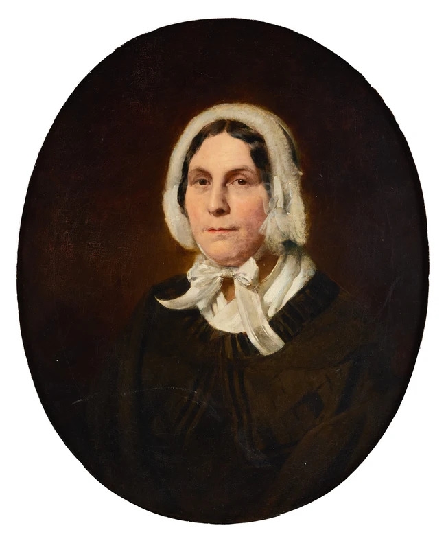 Artwork by Francis John Wyburd, Portrait of Sarah Wyburd, Made of oil on canvas