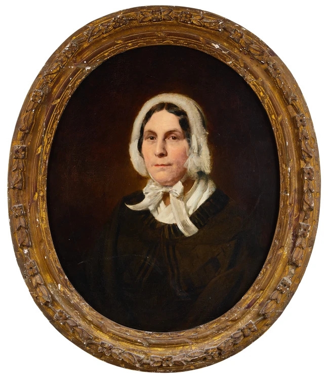 Artwork by Francis John Wyburd, Portrait of Sarah Wyburd, Made of oil on canvas