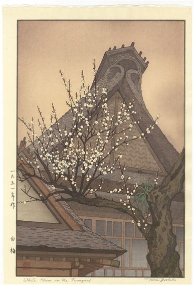 White Plum in the Farmyard by Toshi Yoshida, 1951