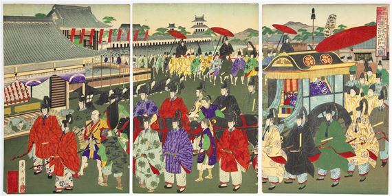 Toshu Shogetsu | Shogun Marching to Kyoto (1889) | MutualArt
