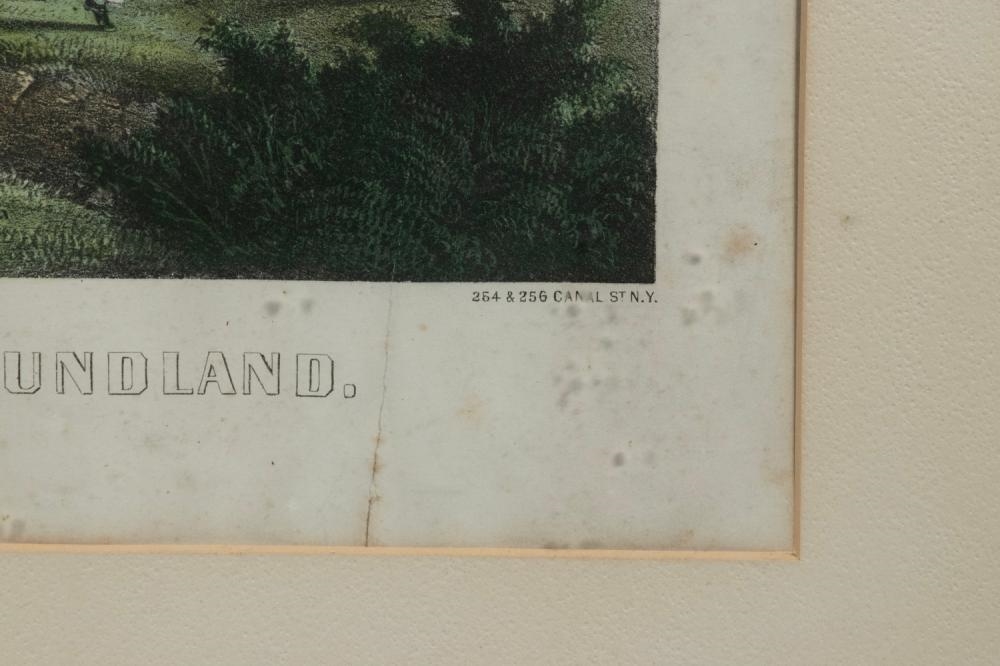 Artwork by F. Fuchs, ARRIVAL OF TRANSATLANTIC CABLE, 1866, Made of hand colored litho