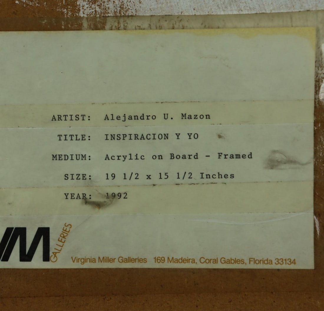 Alejandro Mazon | Inspiracion Y Yo (1992) | MutualArt