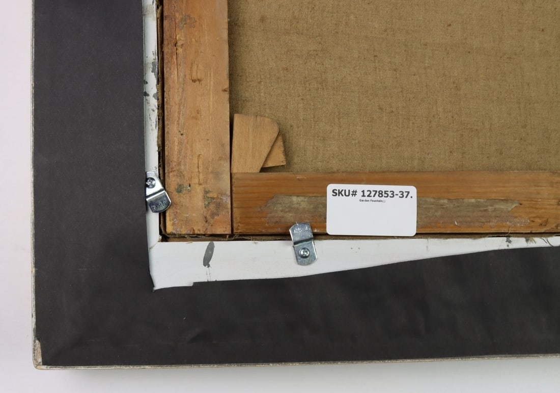 Artwork by Adolf Liebscher, Garden Fountain, Made of oil on canvas