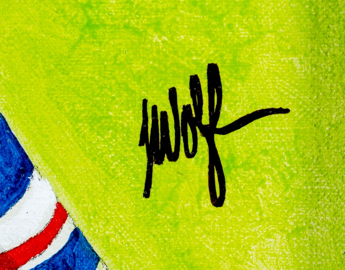 Artwork by Leon Wolf, Football Player - OJ Simpson, Buffalo Bills, Made of oil on canvas