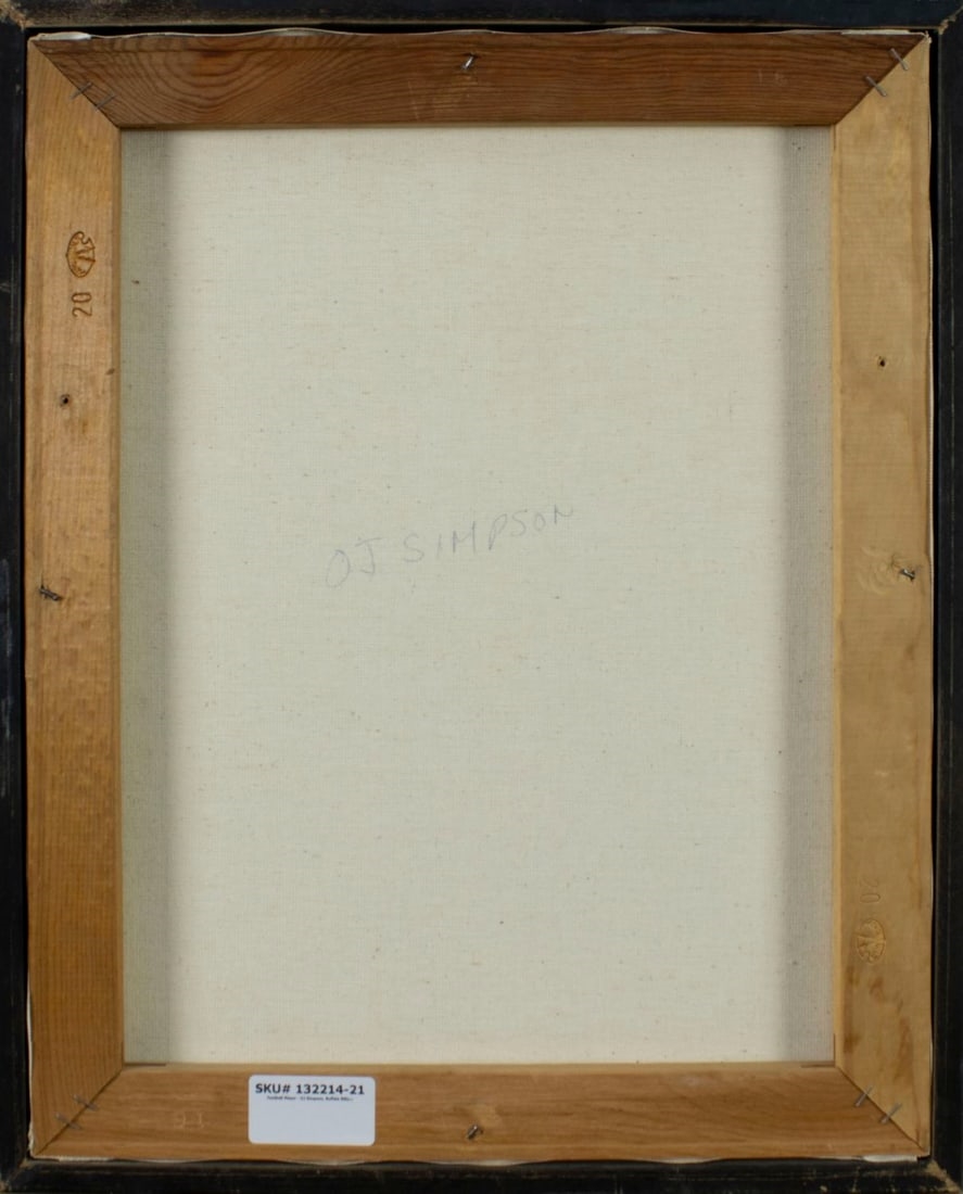 Artwork by Leon Wolf, Football Player - OJ Simpson, Buffalo Bills, Made of oil on canvas