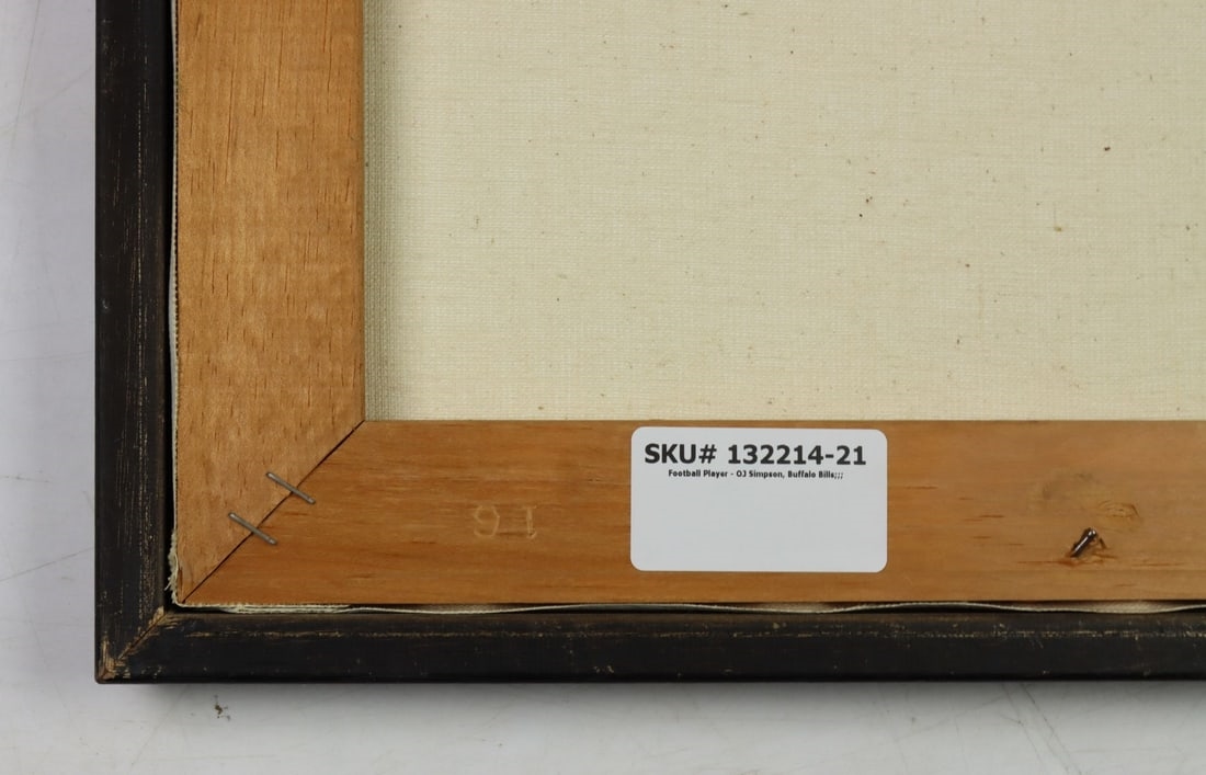 Artwork by Leon Wolf, Football Player - OJ Simpson, Buffalo Bills, Made of oil on canvas