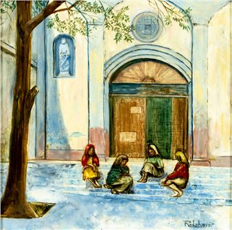 El Paso Cathedral Scene - Gladys Rodehaver