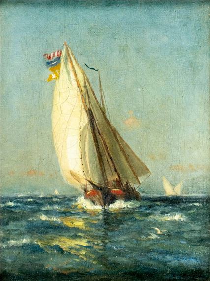 Sail Ship at Sea by Lemuel D. Eldred