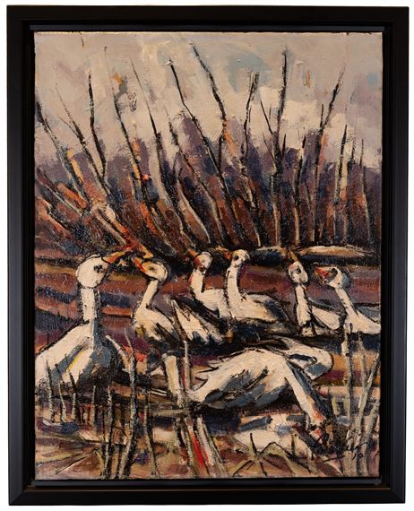 Oies dans le marais by Pierre Laramée, 2010