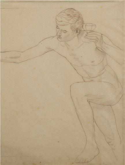 Study of a male nude - Joseph Edward Southall