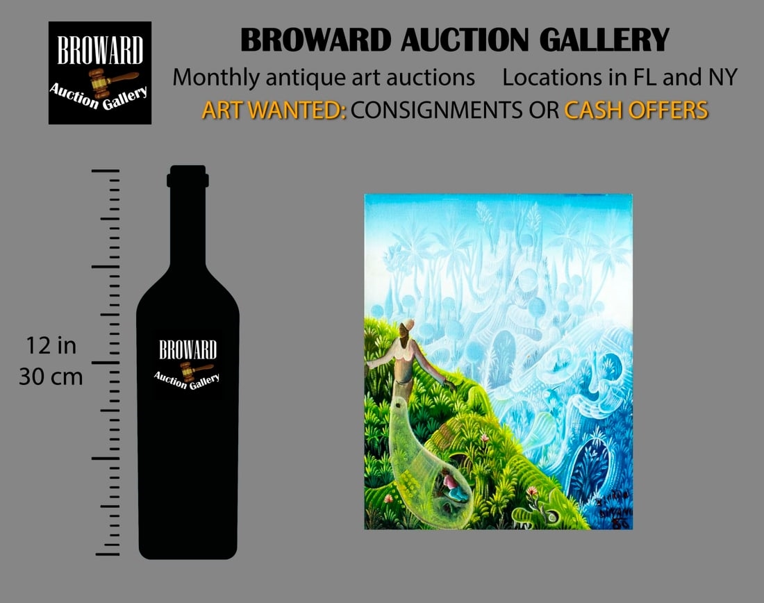 Artwork by Pierre Jean Dimanche, Haitian Landscape, Made of oil on canvas