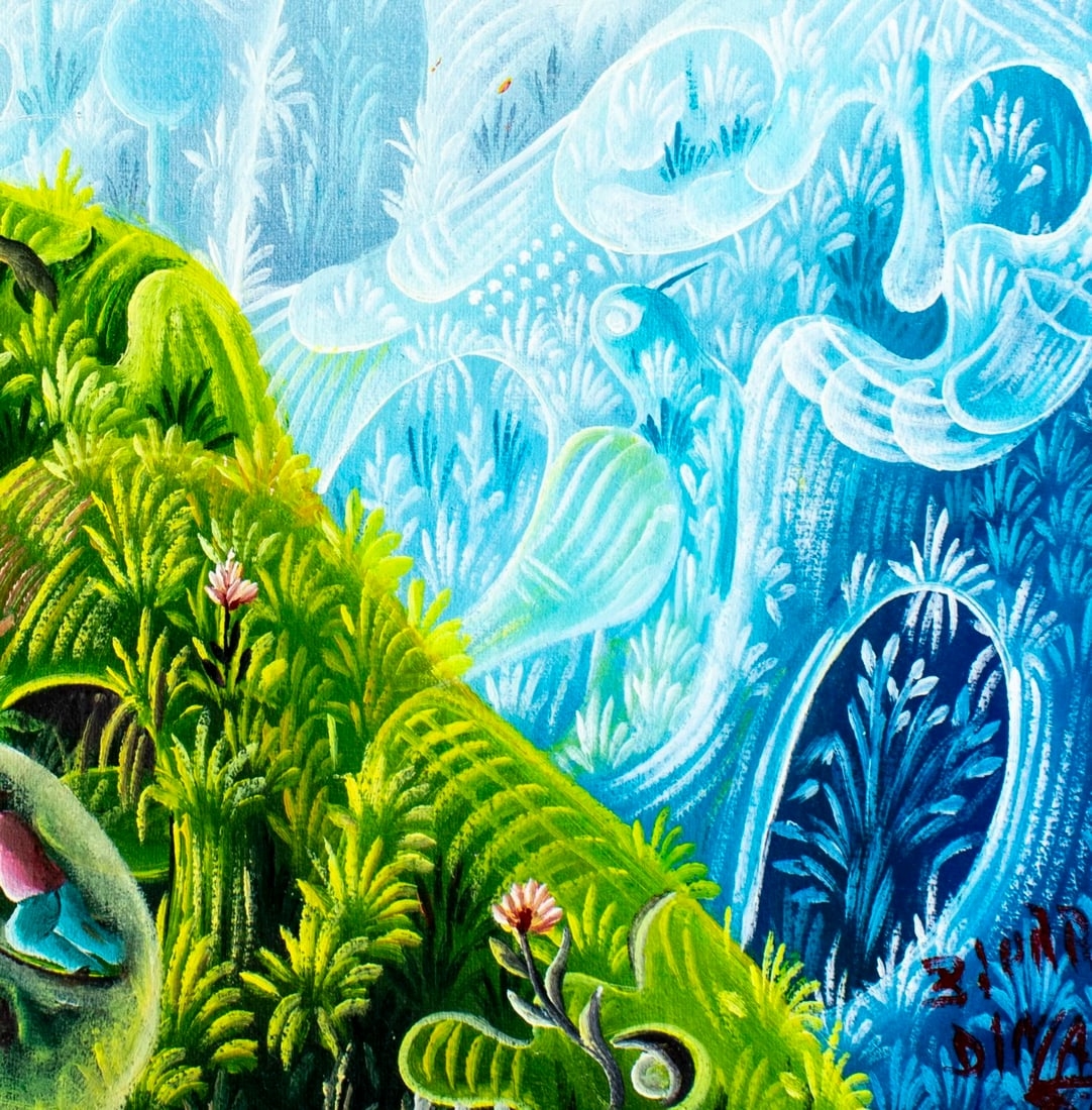 Artwork by Pierre Jean Dimanche, Haitian Landscape, Made of oil on canvas