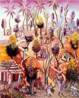 Haitian Village Landscape - Pierre Jean Dimanche