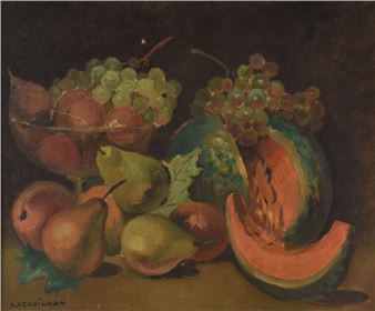 Still Life with Watermelons and Pears - Andre Verdilhan