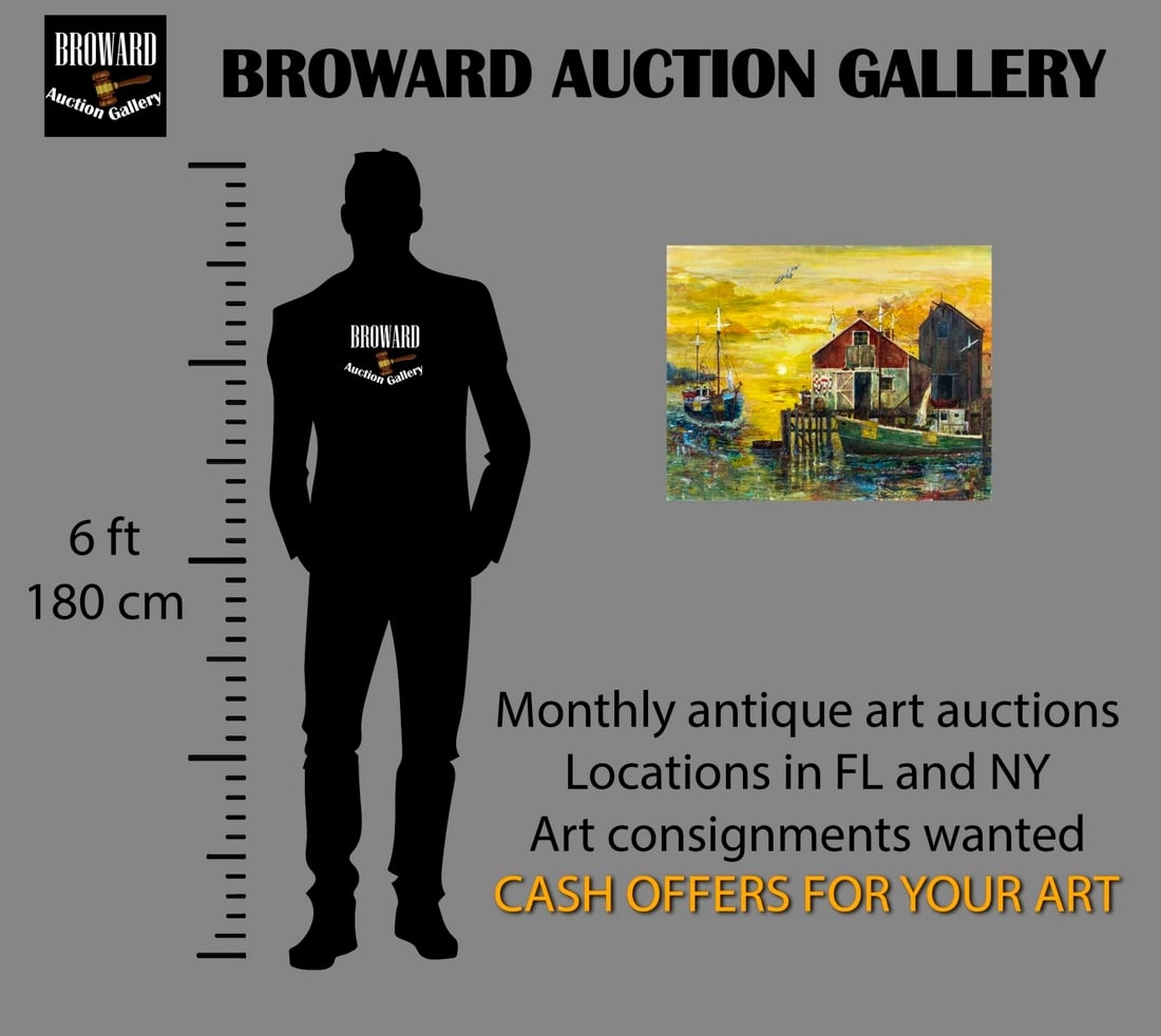 Artwork by Craig Sloss, Harbor Scene, Made of oil on canvas board